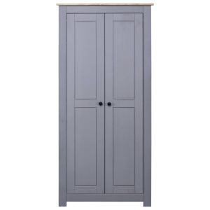 Șifonier, gri, 80 x 50 x 171,5 cm, lemn masiv pin gama Panama - Img 4