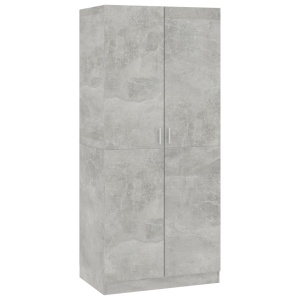 Șifonier, gri beton, 80 x 52 x 180 cm, PAL - Img 2