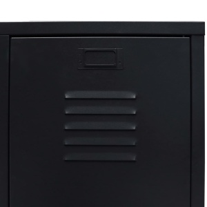Șifonier, stil industrial, 67 x 35 x 107 cm, negru, metal - Img 5