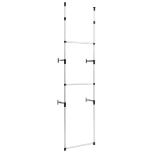 Sistem de șifonier telescopic cu bare, aluminiu - Img 2