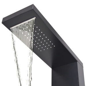 Sistem panel de duș din aluminiu, negru mat - Img 4