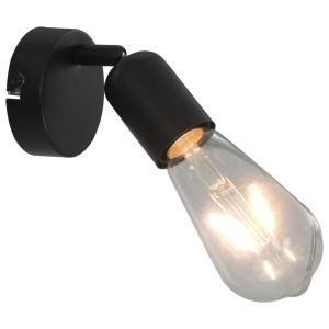 Spoturi luminoase, 2 buc., negru, E27 - Img 3