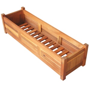 Strat inălțat de grădină, 100x30x25 cm, lemn de acacia - Img 3