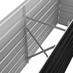 Strat inălțat de grădină antracit 160x40x77 cm oțel galvanizat - Img 5