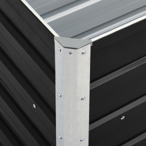 Strat inălțat de grădină antracit 240x40x45 cm oțel galvanizat - Img 2