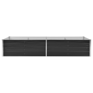 Strat inălțat de grădină antracit 240x80x45 cm oțel galvanizat - Img 4