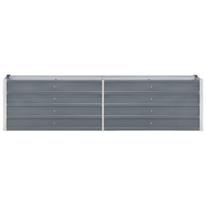 Strat inălțat de grădină gri 240 x 40 x 45 cm oțel galvanizat - Img 3