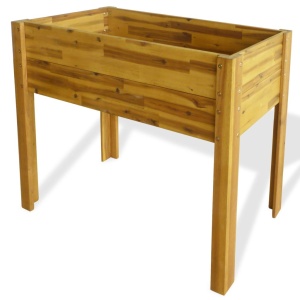 Strat inălțat de grădină, lemn masiv de acacia