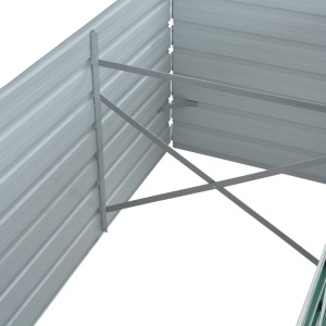 Strat inălțat de grădină, verde, 320x80x45 cm oțel galvanizat - Img 5