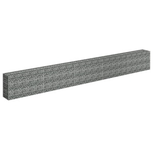 Strat inălțat gabion, 450 x 30 x 60 cm, oțel inoxidabil - Img 3