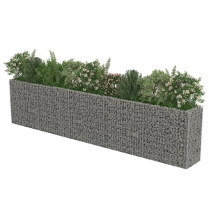 Strat inălțat gabion, 450 x 50 x 100 cm, oțel galvanizat - Img 3