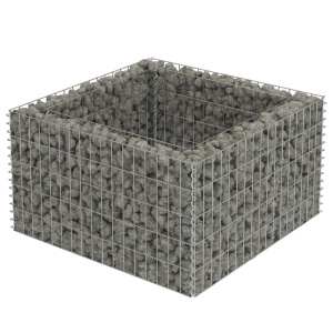 Strat inălțat gabion, 90 x 90 x 50 cm, oțel galvanizat - Img 4
