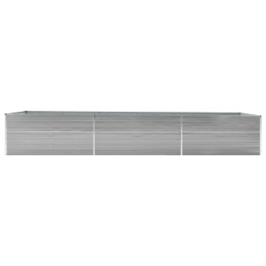 Strat inălțat grădină, gri, 480x80x45 cm, oțel galvanizat - Img 3