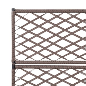 Strat inălțat spalier cu 3 ghivece maro 83x30x130 cm poliratan - Img 7