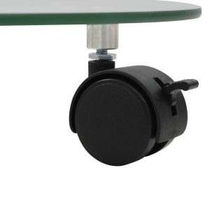 Suport cu role pentru plante, 2 buc., 28 cm, sticlă, rotund - Img 4
