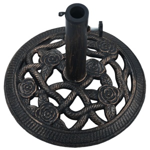 Suport de umbrelă, negru și bronz, 9 kg, fontă, 40 cm - Img 4