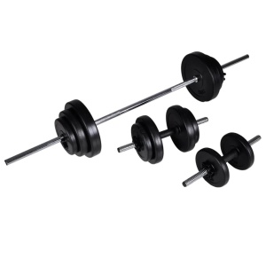 Suport haltere genuflexiuni cu halteră și set gantere 30,5 kg - Img 6