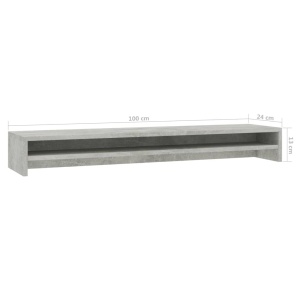 Suport monitor, gri beton, 100 x 24 x 13 cm, PAL - Img 5