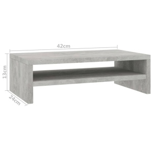 Suport monitor, gri beton, 42 x 24 x 13 cm, PAL - Img 5