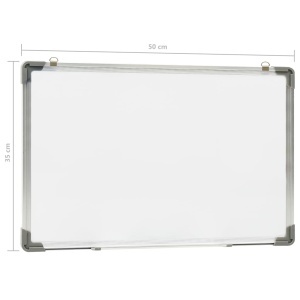 Tablă magnetică albă cu ștergere uscată 50x35 cm oțel - Img 9