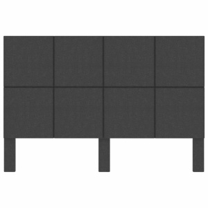 Tăblie de pat, gri inchis, 160 x 200 cm, material textil - Img 4