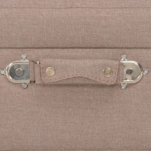 Taburet cu depozitare, 40 cm, maro, material textil - Img 2