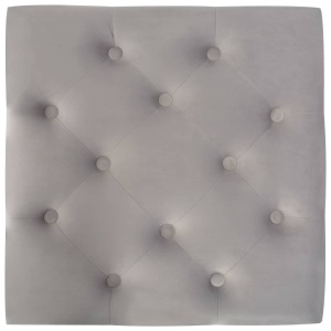 Taburet, gri inchis, 60x60x36 cm, catifea - Img 6