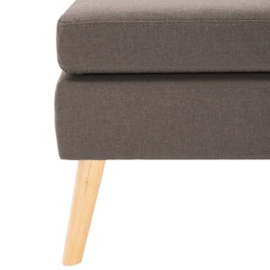 Taburet, gri taupe, material textil - Img 4