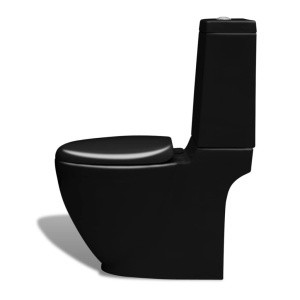 Toaletă, negru, ceramică, flux de apă in spate - Img 4