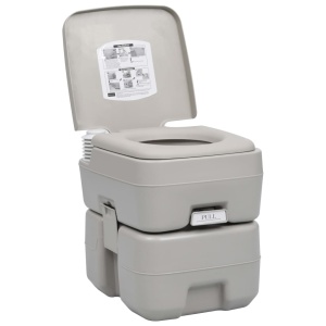 Toaletă portabilă pentru camping, gri, 20+10 L - Img 8