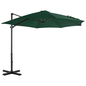 Umbrelă de exterior cu bază portabilă, verde - Img 3