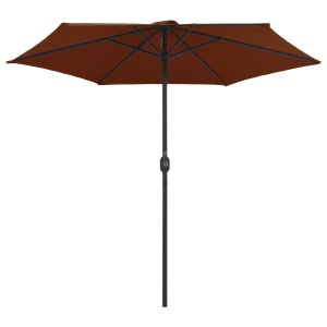 Umbrelă de soare cu stâlp aluminiu, cărămiziu, 270 x 246 cm - Img 4
