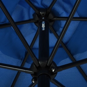 Umbrelă de soare cu stâlp metalic, azur, 300 x 200 cm - Img 2