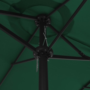 Umbrelă de soare de exterior, stâlp aluminiu, verde, 460x270 cm - Img 2