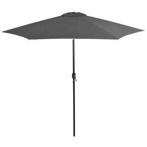 Umbrelă de soare de exterior, stâlp din metal, 300 cm, antracit - Img 4
