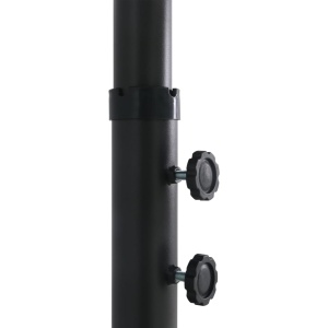 Umbrelă de soare exterior cu stâlp aluminiu, negru, 460x270 cm - Img 6