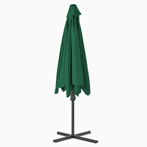 Umbrelă soare de exterior cu stâlp din oțel, verde, 300 cm - Img 7