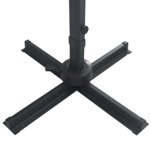 Umbrelă suspendată cu LED și stâlp aluminiu verde 400x300 cm - Img 7