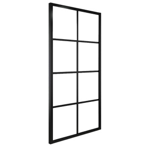 Ușă glisantă aluminiu și sticlă ESG 83x205 cm negru - Img 2