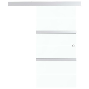 Ușă glisantă cu opritoare soft, 76x205 cm, sticlă ESG/aluminiu - Img 4