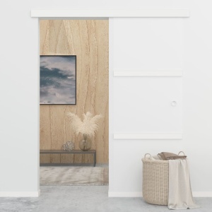Ușă glisantă cu opritor silențios 76x205 cm sticlă ESG/aluminiu - Img 2