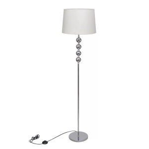 Veioză de iluminat inaltă cu 4 bile decorative, alb