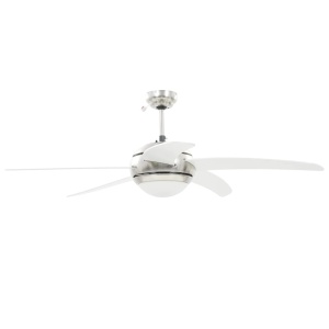 Ventilator tavan decorativ cu iluminare, 128 cm, alb - Img 6