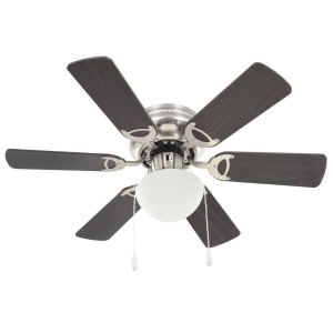 Ventilator tavan decorativ cu iluminare, 82 cm, maro inchis - Img 8