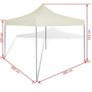 41463 Cream Foldable Tent 3 x 3 m - Img 9