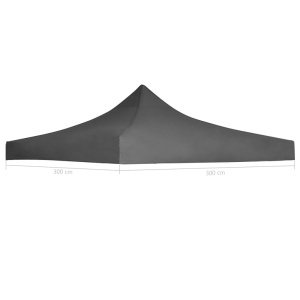 Acoperiș cort de petrecere, antracit, 3 x 3 m - Img 4
