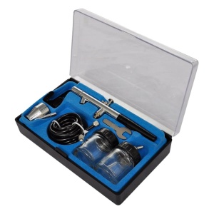 Airbrush Set compresor aerograf cu 2 pistoale - Img 4