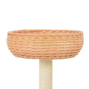 Ansamblu pentru pisici stâlp funie sisal natural lemn salcie - Img 3