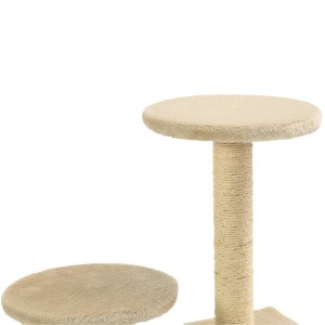 Ansamblu pisici cu stâlpi din funie de sisal, 60 cm, bej - Img 5