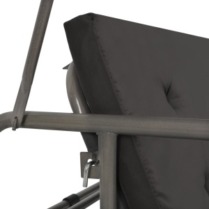 Balansoar de exterior cu copertină antracit 192x118x175 cm oțel - Img 5